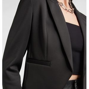 NEW Express Super Soft, Double Knit Black Cropped Blazer